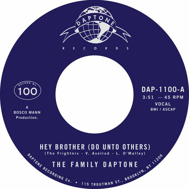 Family Daptone – Hey Brother (Do Unto Others) / Soul Fugue (12in)