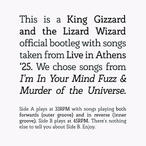 King Gizzard & the Lizard Wizard – Songs From I'm In Your Mind Fuzz & Murder of the Universe Live In Athens '25 (LP)